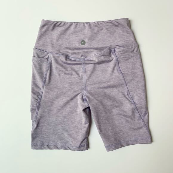 X by Gottex Purple High Rise Side Pockets Athletic Biker Shorts Women's XS - Picture 7 of 9